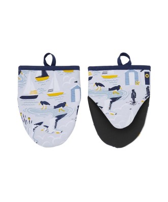 Gant de cuisine vendu par paire, design bord de mer