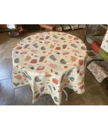 Nappe anti tache ronde, carrée, rectangulaire motif chats