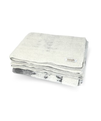 Plaid - Couverture en laine, motif télécabines et forêt