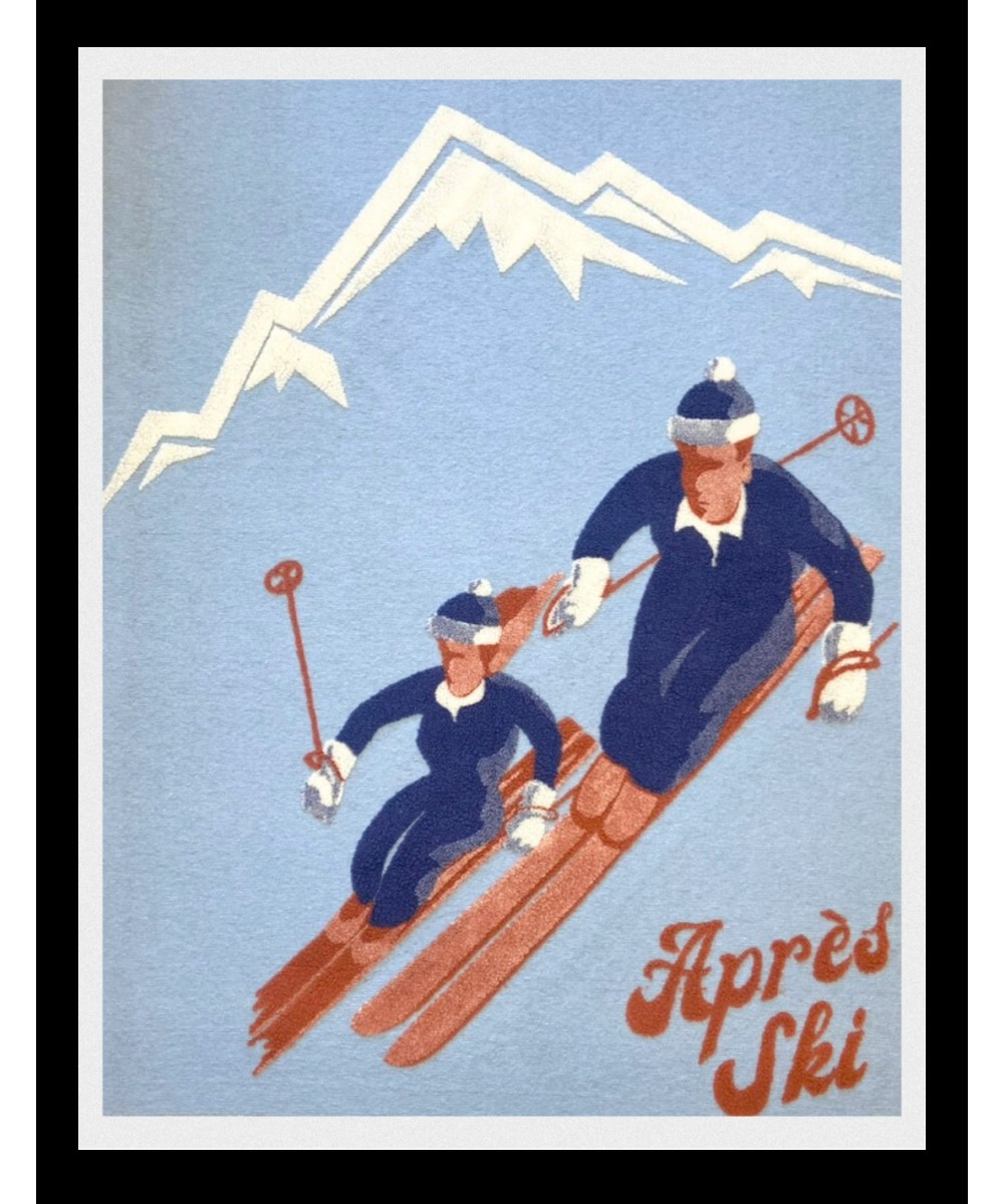 Plaid - Couverture en laine, motif vintage après-ski