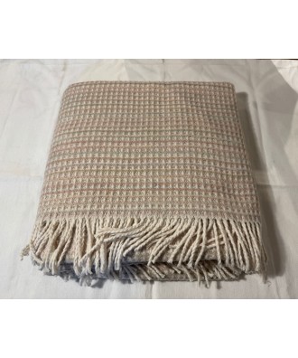 Plaid - Couverture Eden en coton gauffré saumon