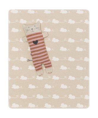 Plaid - Couverture enfant poupée doudou chat