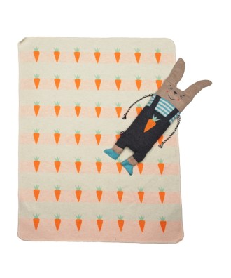 Plaid - Couverture enfant poupée doudou lapin