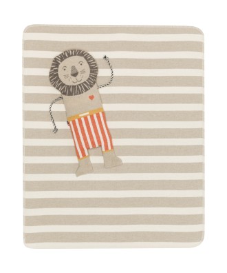 Plaid - Couverture enfant poupée doudou lion