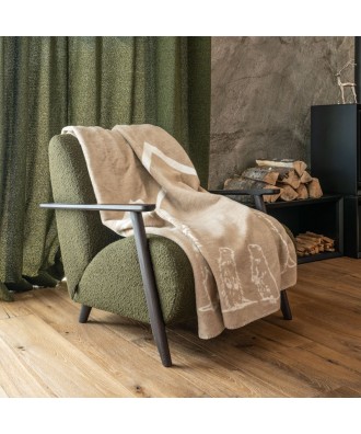 Plaid - Couverture en coton, motif marmotte
