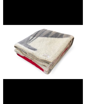 Plaid - Couverture en laine, motif vintage ski