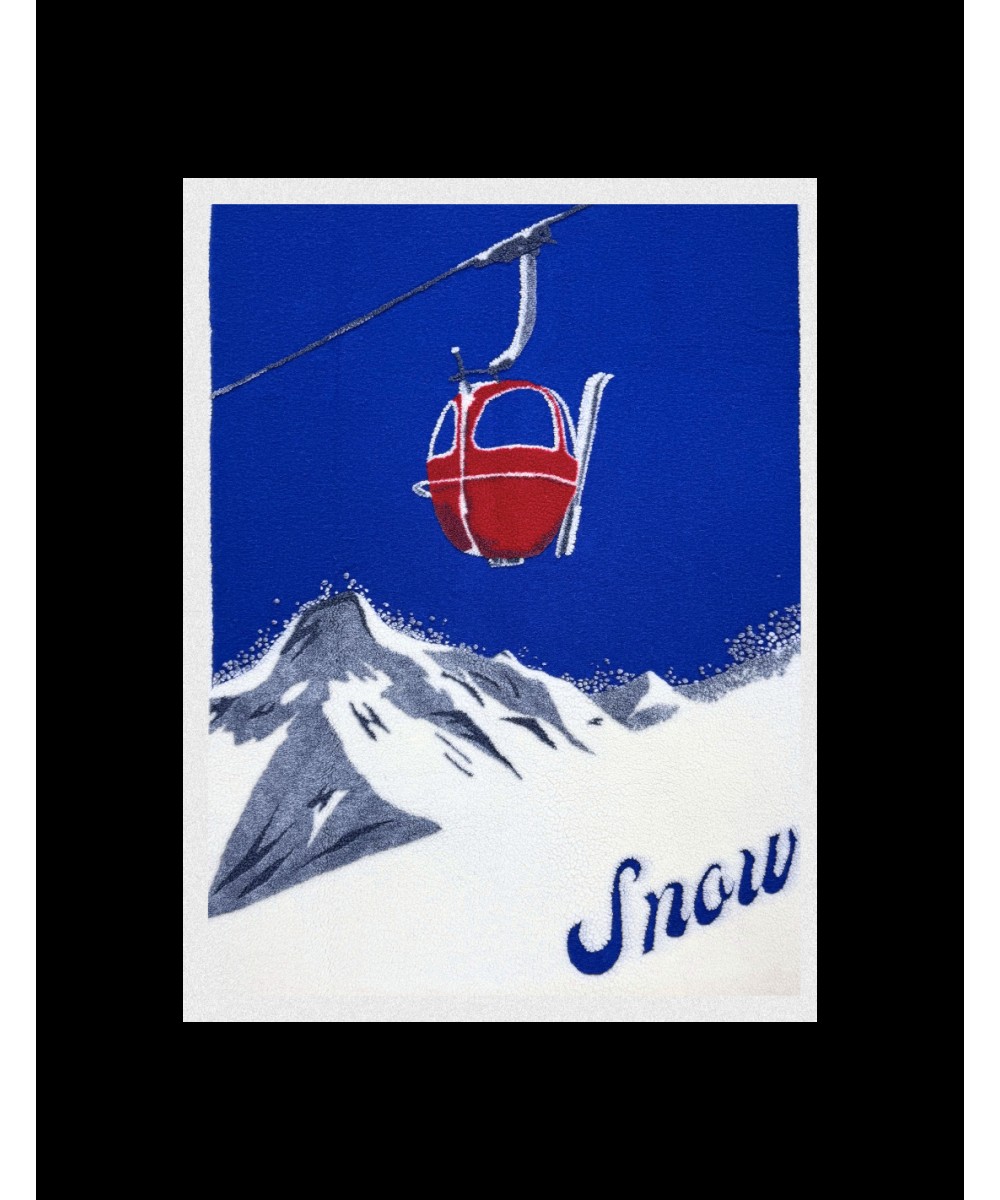 Plaid - Couverture en laine, motif vintage snow