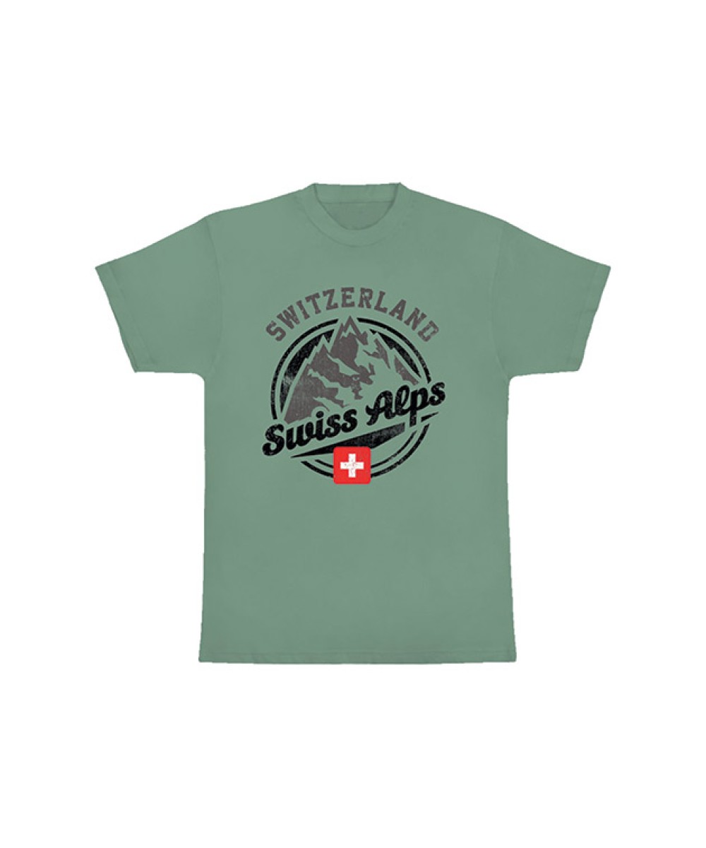 T-shirt vert Swiss Alps