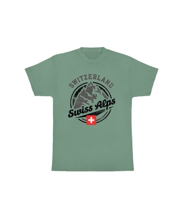 T-shirt vert Swiss Alps