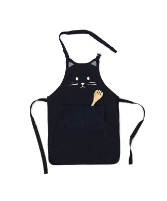 Tablier de cuisine adulte kitty noir représentant un chat