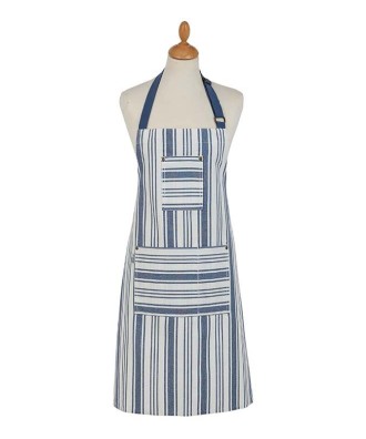 Tablier de cuisine rayures bleues