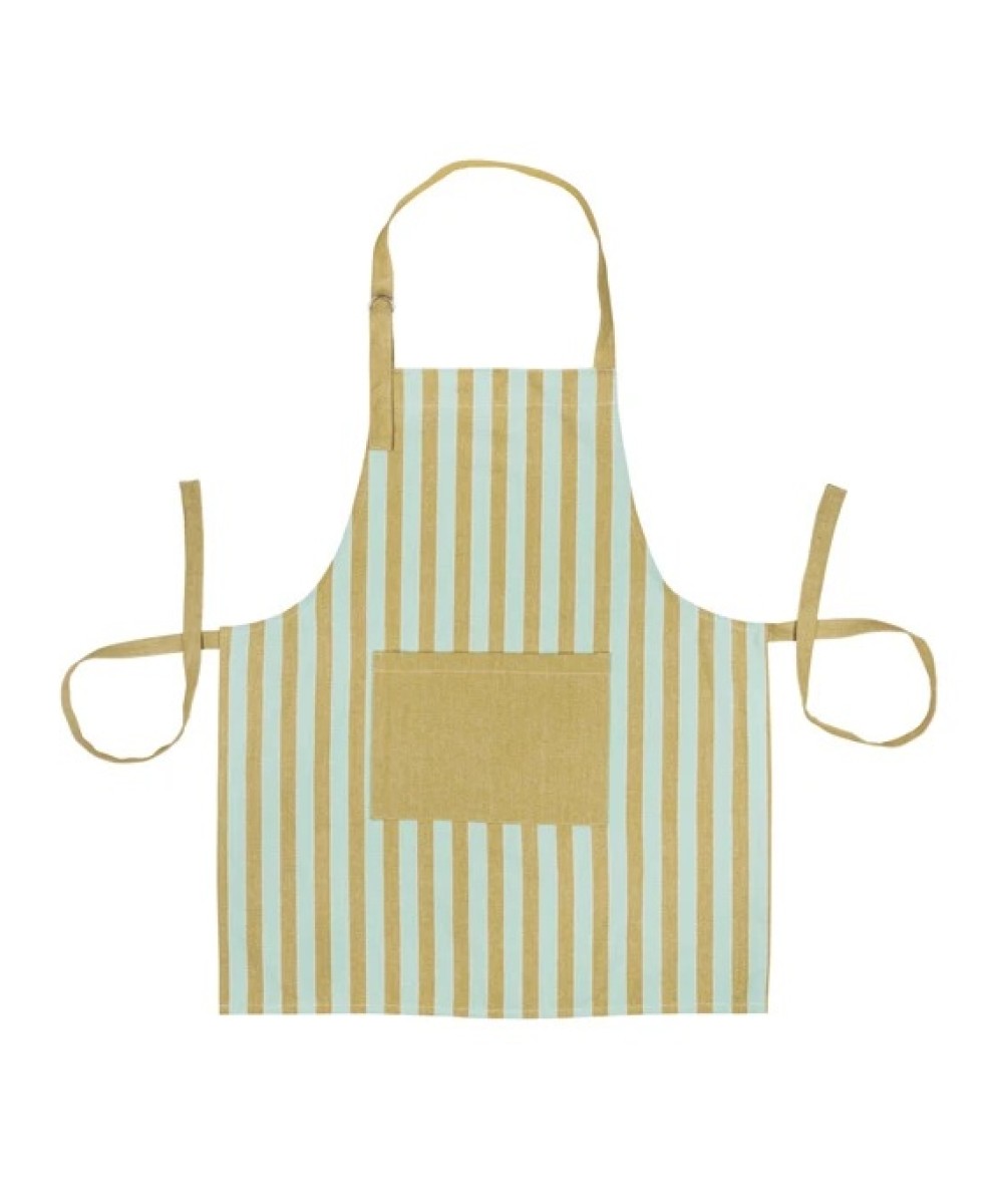 Tablier de cuisine rayures turquoises