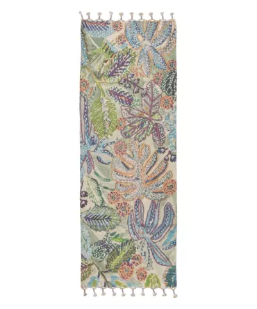Tapis botanic twist en coton 190x70cm