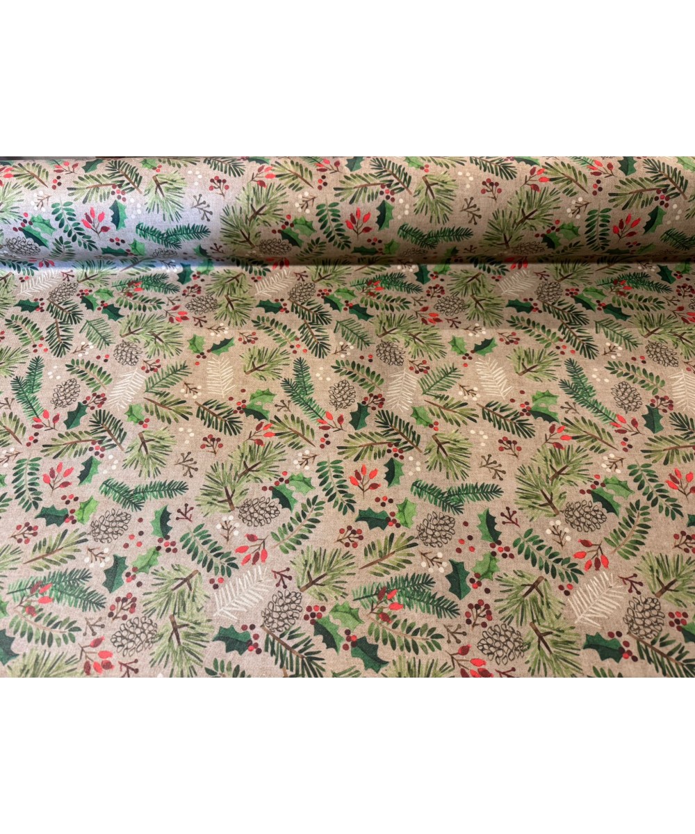 Tissu enduit holly en coton 150cm pour vos nappes