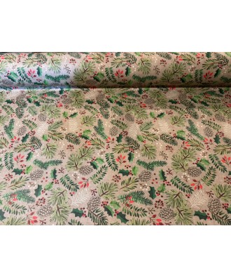 Tissu enduit holly en coton 150cm pour vos nappes