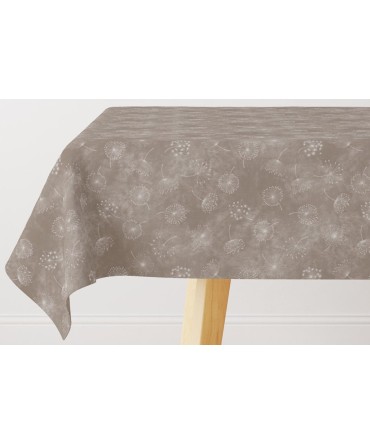 Tissu enduit graminées beige en coton 140cm pour vos nappes