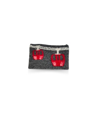Trousse - Pochette anthracite en laine