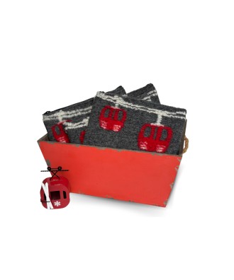 Trousse - Pochette anthracite en laine