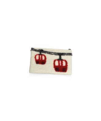 Trousse - Pochette blanche en laine