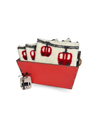 Trousse - Pochette blanche en laine