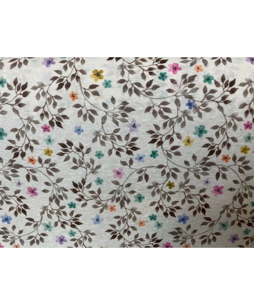 Tissu enduit floral modern en coton 140cm pour vos nappes