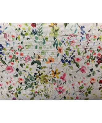 Tissu enduit fleurs classique en coton 140cm pour vos nappes