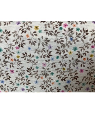 Tissu enduit floral modern en coton 140cm pour vos nappes